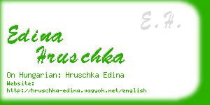 edina hruschka business card